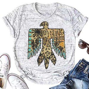 Roam Free Leopard Print Boho Graphic T-Shirt